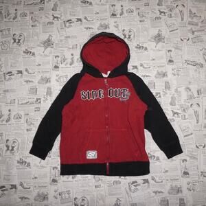Medium - Vintage Y2K side out embroider 2000s skate hoodie